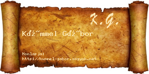 Kümmel Gábor névjegykártya